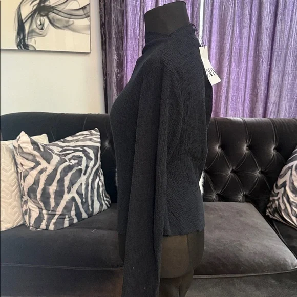 Zara Elegant Black Women's Top - Picture 2 of 6